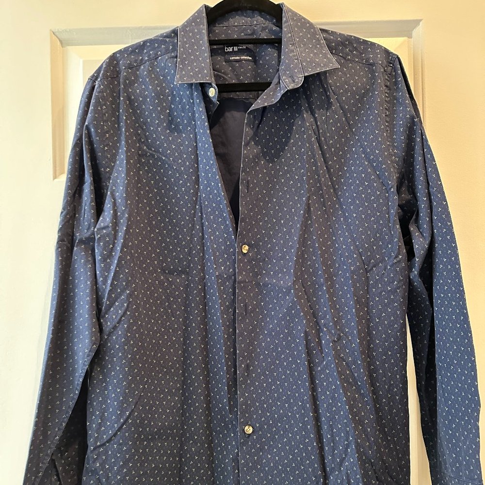 Bar III Carnaby Collection Slim Fit Button Shirt
